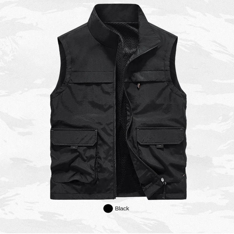 

Men's Clothing Summer Vest Man Coat Hunting Mesh Winter Jackets Tactical Jackets Multi-pocket Sleeveless Jacket