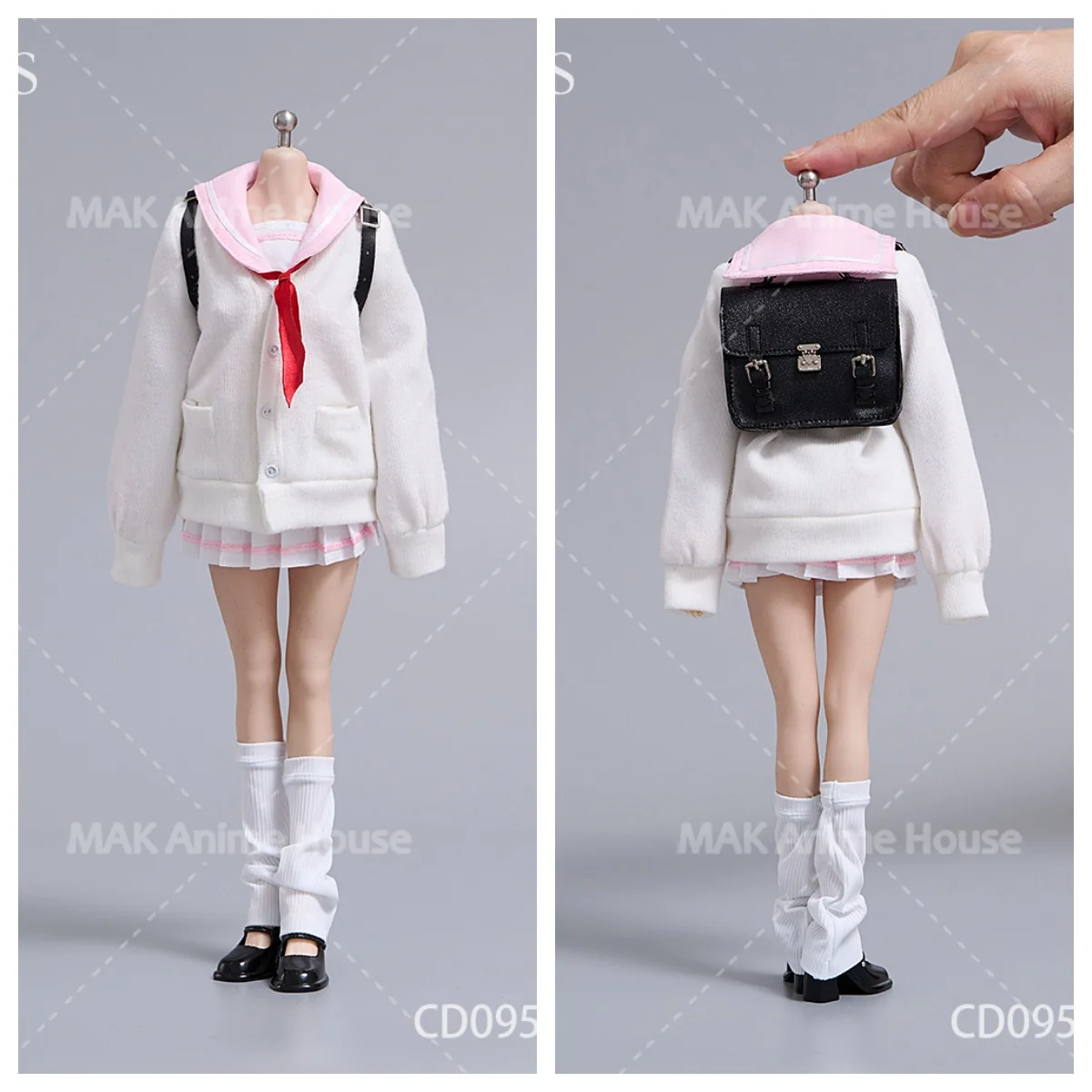 CDtoys CD095 1/6 College Feng Shui Handsuit Short Dress JKStudent Set Clothes Model Fit 12''Soldier Action Figure Body