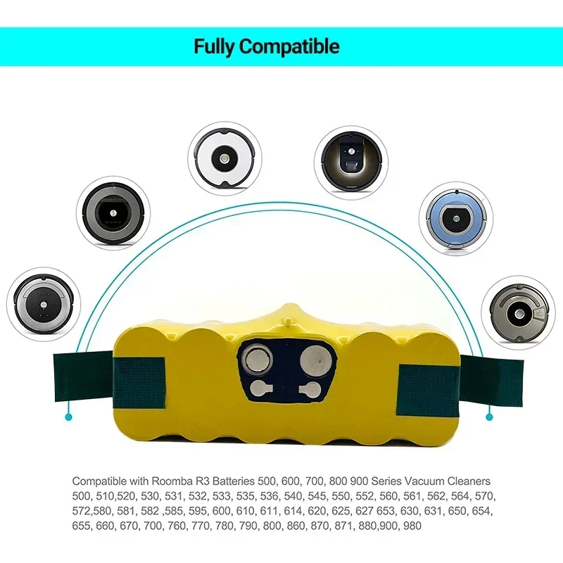 For IRobot Roomba 500 Battery 14.4V 9.80Ah for Roomba Vacuum Cleaner 500 600 700 800 Rechargeable Battery