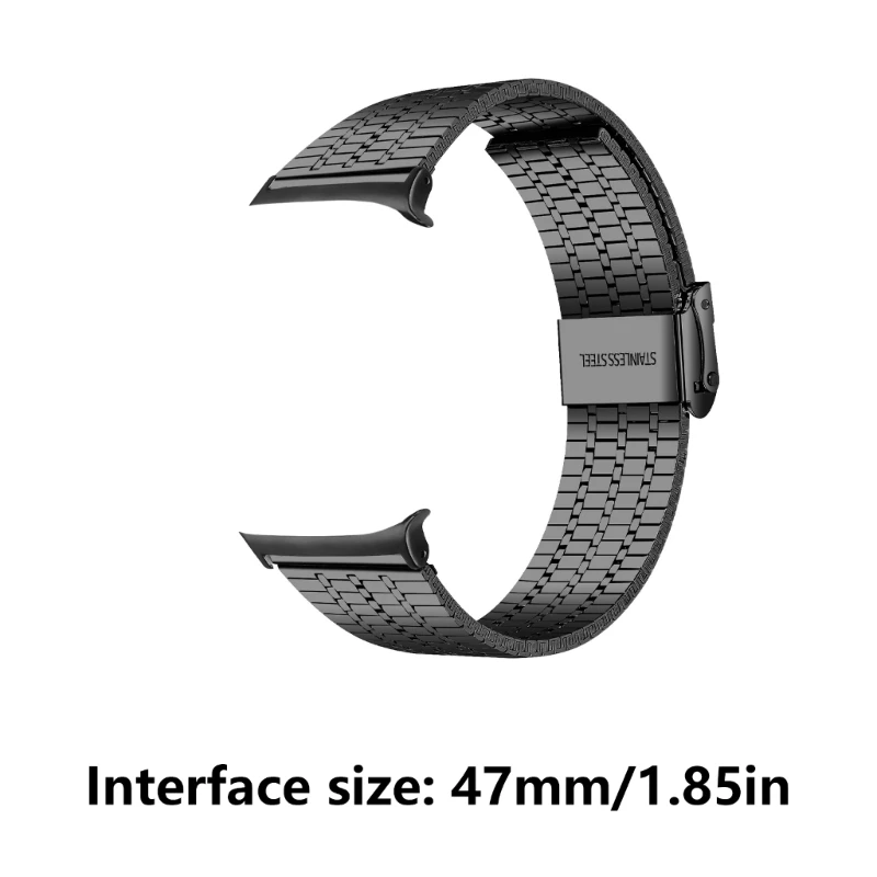 Dây đeo đồng hồ bằng thép không gỉ 47mm cho đồng hồ 7 Dây đeo siêu kim loại với móc cài toàn kép