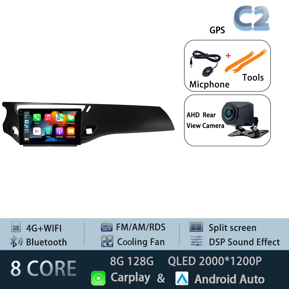 Android 15 Autoradio Voor Citroen C3 DS3 2010-2016 5G WIFI Head Unit Navigatie Autoradio DSP BT Draadloze Carplay Auto 4G