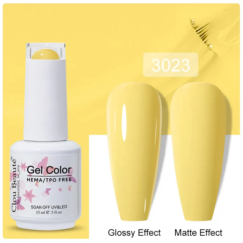 Clou Beaute 15 ml Gel Nagellak Semi-permanente Hybride Zwart Rode Kleur Gel Polish Nail Art UV Nagel emaille Vernis Nagelbenodigdheden