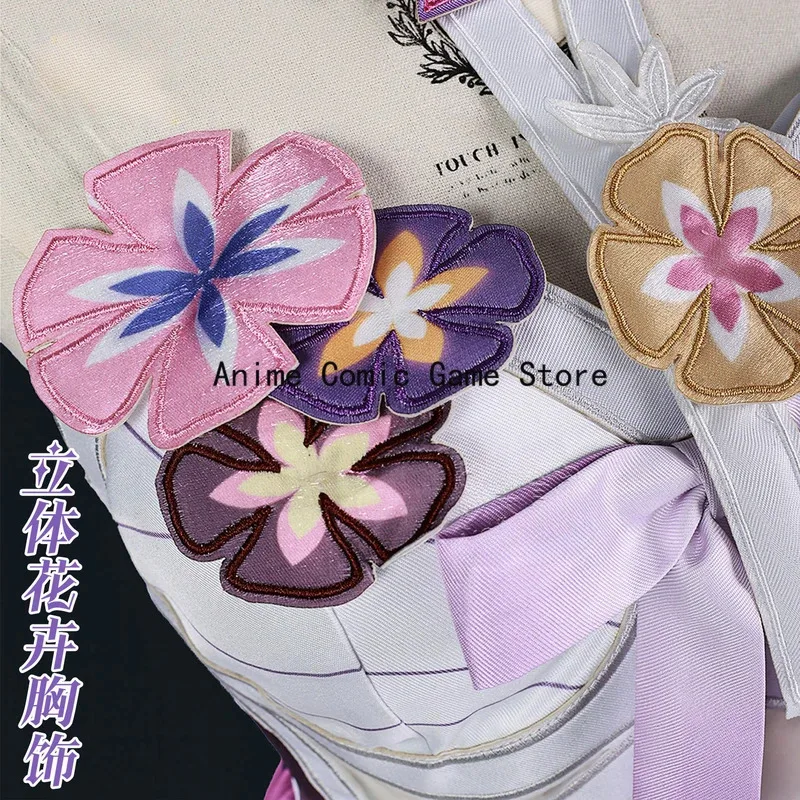 Castorice تأثيري Hsr أنيمي هونكاي ستار السكك الحديدية شعر مستعار تأثيري ملابس حفلات الهالوين للنساء حجم XS-2XL