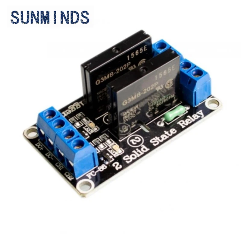 1pcs 5v 2 Channel SSR G3MB-202P Solid State Relay Module For