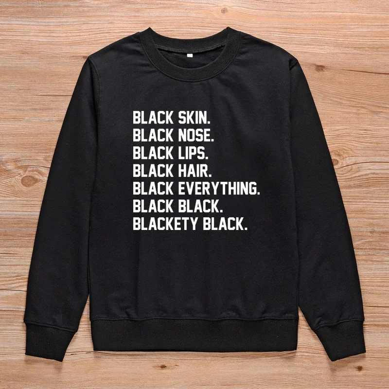 Black People Culture Sweatshirt Women Streetwear Long Sleeved Tops Melanin Crewneck Pullovers Faith Slogan Sweatshirts Dropship