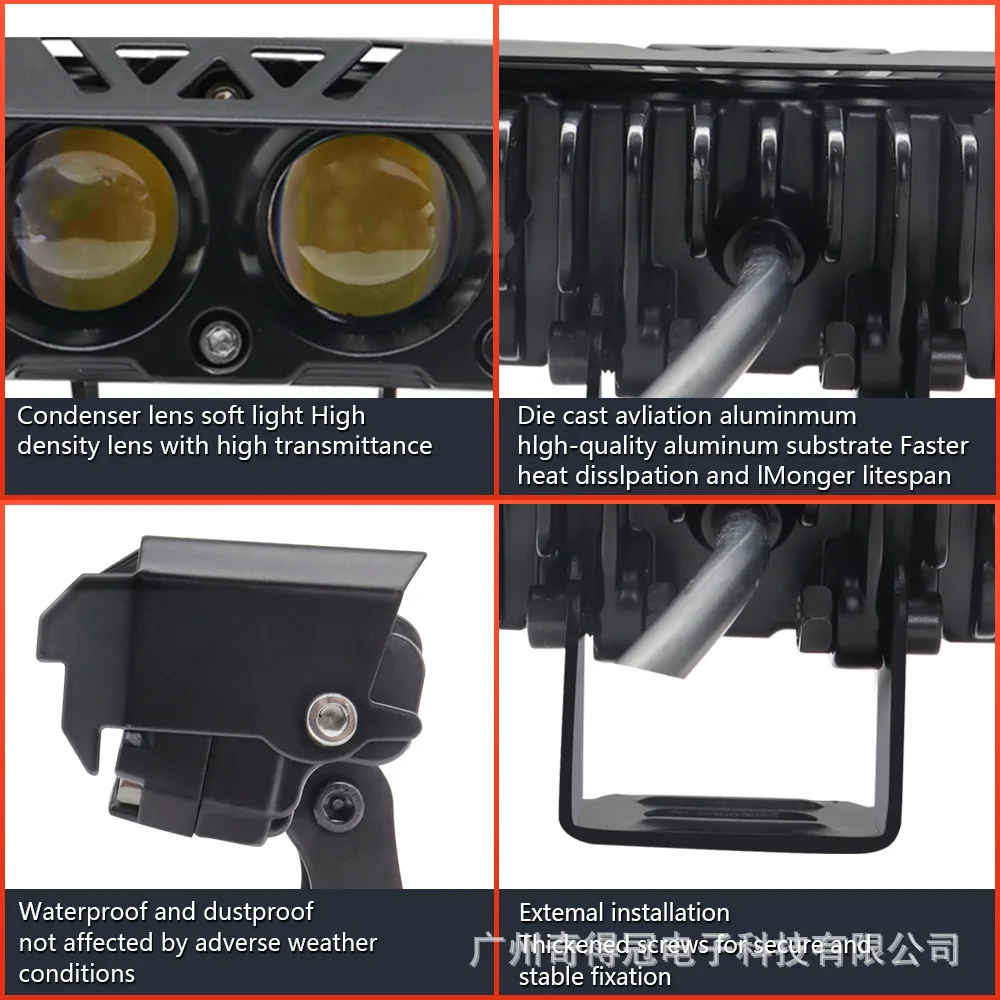 spotlight moto led lamp 4 Lens Projector Headlight for Harley ATV Truck SUV Car Work Light Motorcycle LED Fog lights motor bike