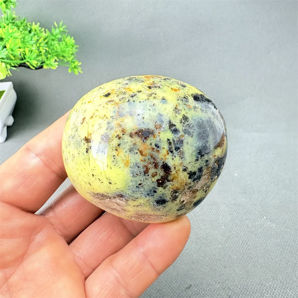 Pierre de palmier en turquoise verte naturelle pour le yoga, la méditation, la guérison et la décoration Feng Shui