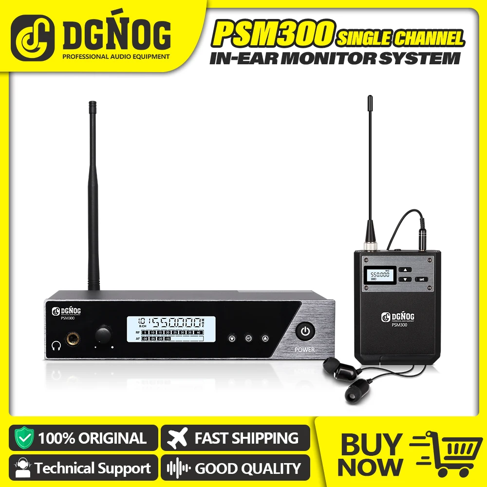 

DGNOG In Ear Monitor Wireless System PSM300 Single Channel 40 Frequencies Wireless Monitor System For Stage Performance