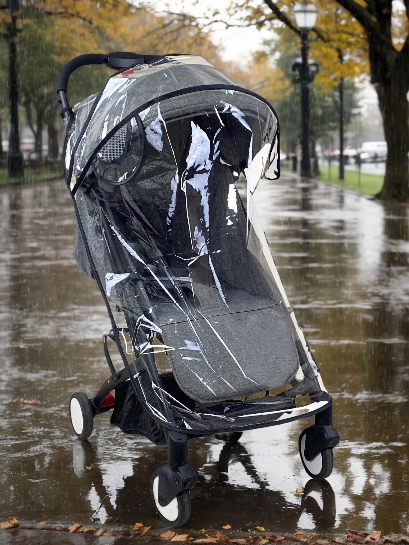 غطاء مطر عالمي لعربة الأطفال، غطاء EVA مقاوم للماء متوافق مع ملحقات عربة الأطفال Babyzen Yoyo2 Yoya