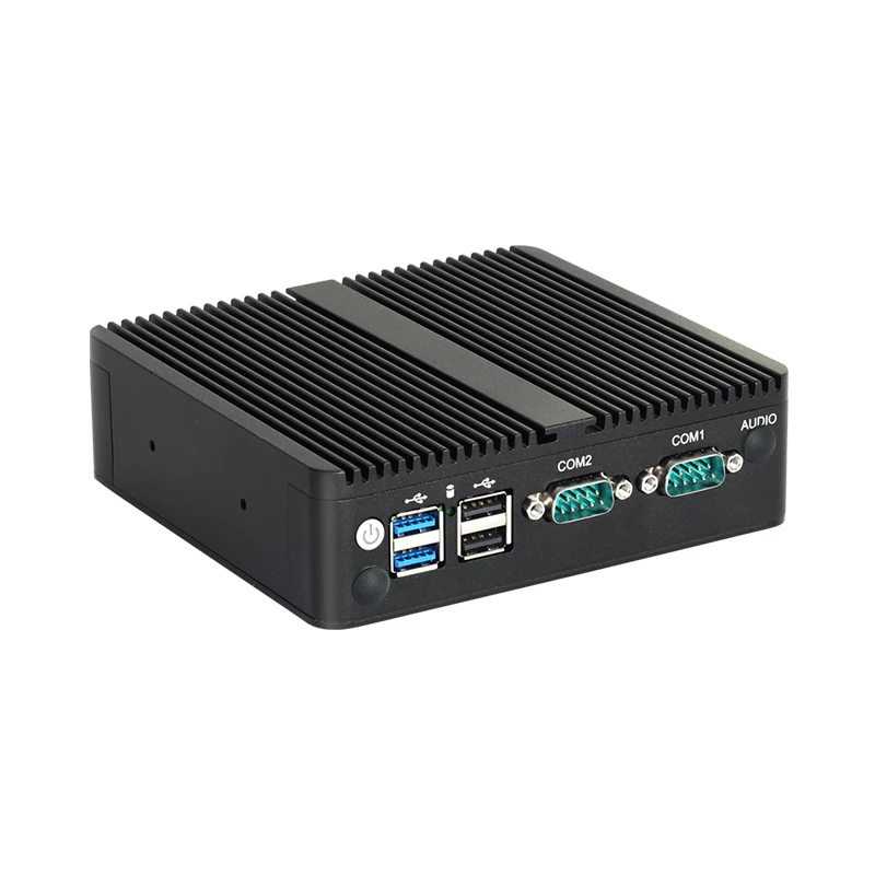 XCY PC industriale senza ventola Intel Celeron J6412 2x DB9 RS232/485 4x 2.5G Ethernet DDR4 M.2 NVMe SSD 6xUSB HDMI Slot SIM Mini-PCIe
