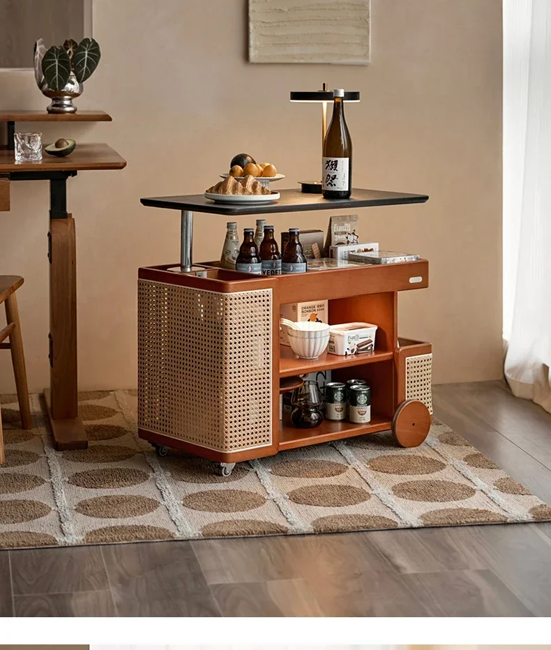 Picture 6: Solid wood lifting edge few beech movable trolley coffee table