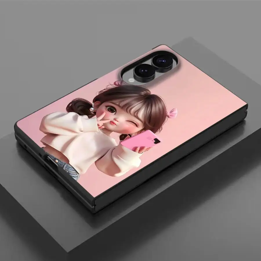 Case for Samsung Galaxy Z Fold8 Wide ZFold Wide ZFold8 Z Fold 8 Phone Shell Funda Cute Girl Selfie Art