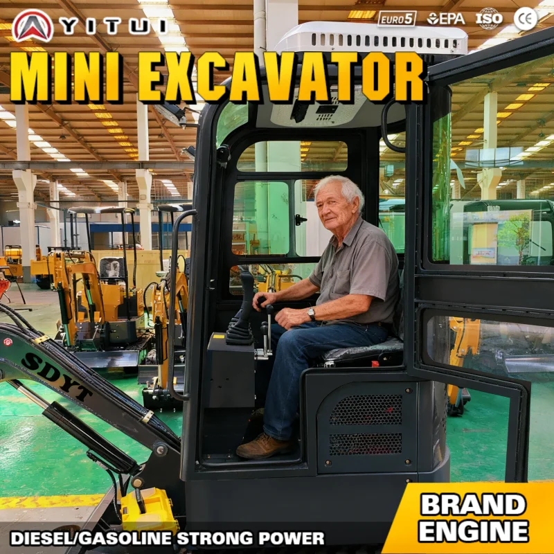 Customized 1.2Ton Mini Excavator – Versatile Small Digger with Tailored Attachments for Home Improvement Projects