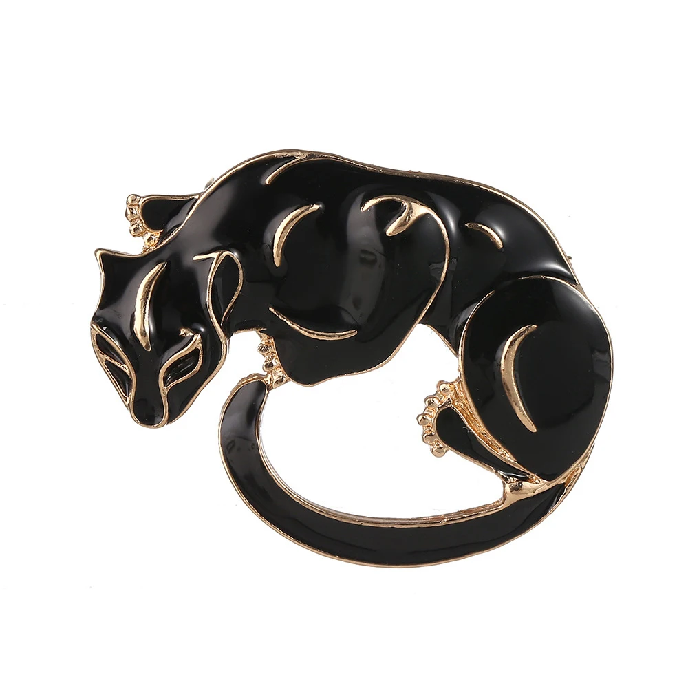 Spille di cristallo di volpe distintivi di spilla di animali smaltati Vintage di alta qualità accessori di fascia alta spille di gufo di tigre distintivi accessori regalo