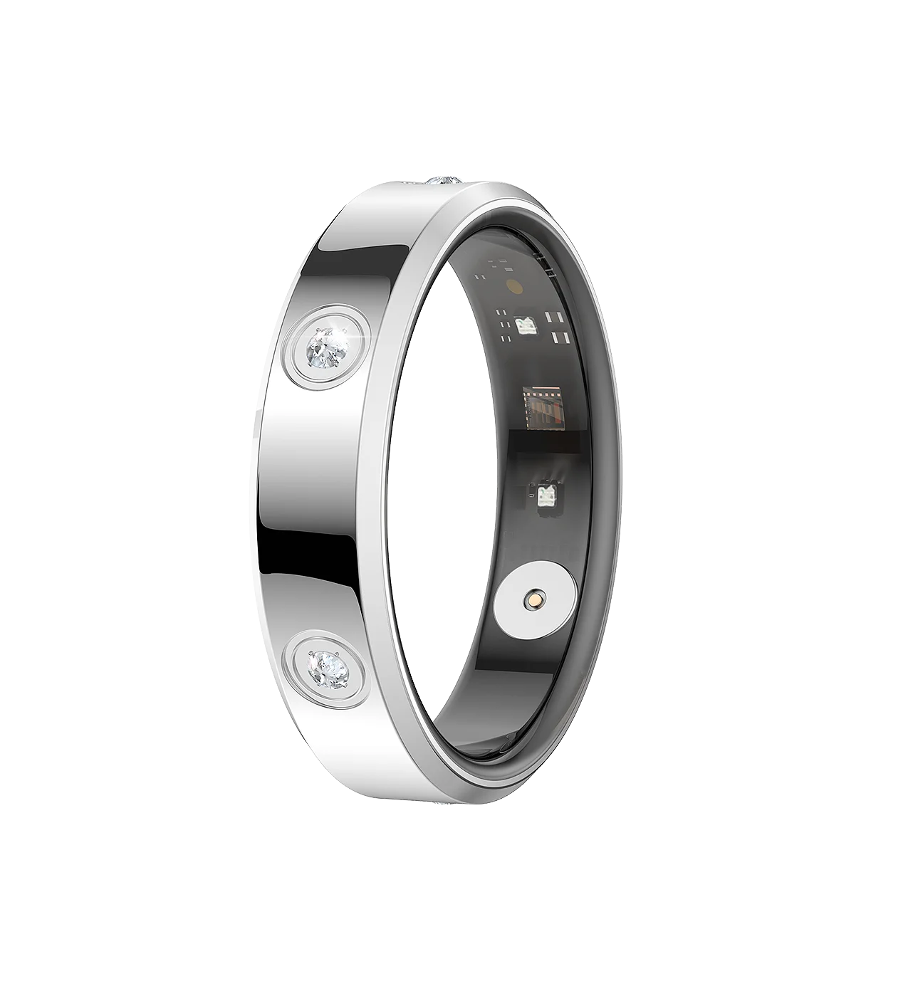 HR01 Unisex Smart Ring Health Fitness Tracker with Monitor Sleep Tracking Notification Alerts for iOS Android with charging case