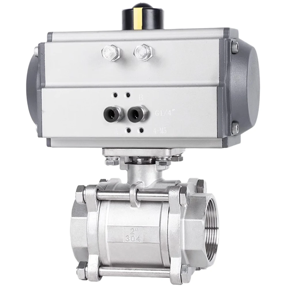 

150LB 2 Ways 3inch Stainless Steel 304 Socket Weld Ball Valve with Double Action Pneumatic Actuator and Limit Switch