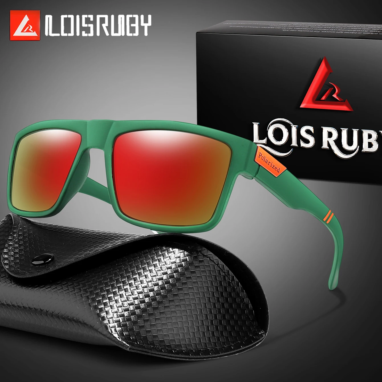 Unisex-Sonnenbrille, polarisiert, Vintage-Stil, für Motorradfahren, Fahren, Angeln, Reisen, trendige Brillen für Männer und Frauen, mit Box