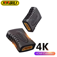 NNBILI 4K Hdmi Extender Female To Female Converter Extension Audio Adapter For Monitor Display PS4/3 PC TV HDMI Cable Extension