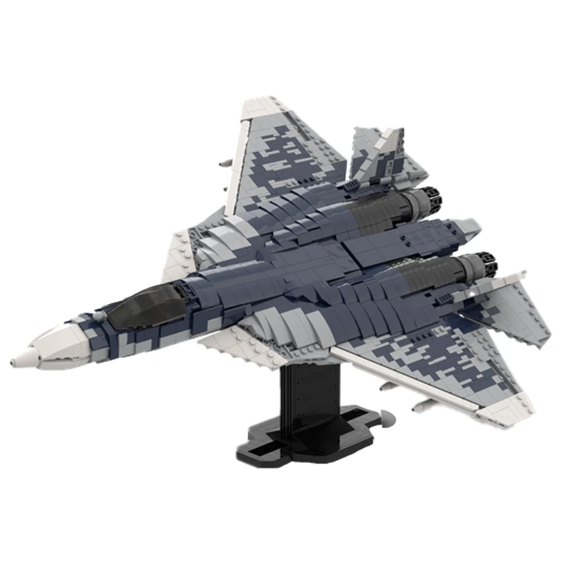 Space Series SU-57 Felon Aircraft Model Building Blocks Transportation DIY Assembled Bricks  Creative  Toys Gifts