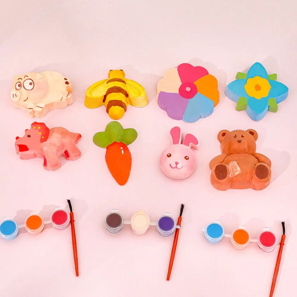 Fleur enfants coloriage activité jouet Animal Art peint plâtre poupée espace éducatif bricolage peinture Figurines