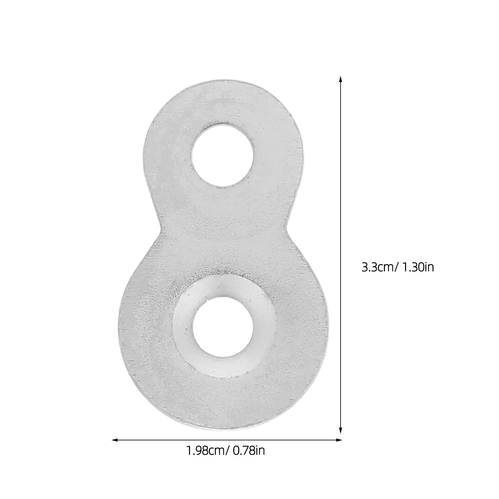 30Pcs Black Iron 8 Figure Fastener Plates Flat Metal Table Top Connectors Dual Hole Wood Panel Fasteners for Cabinet Frame