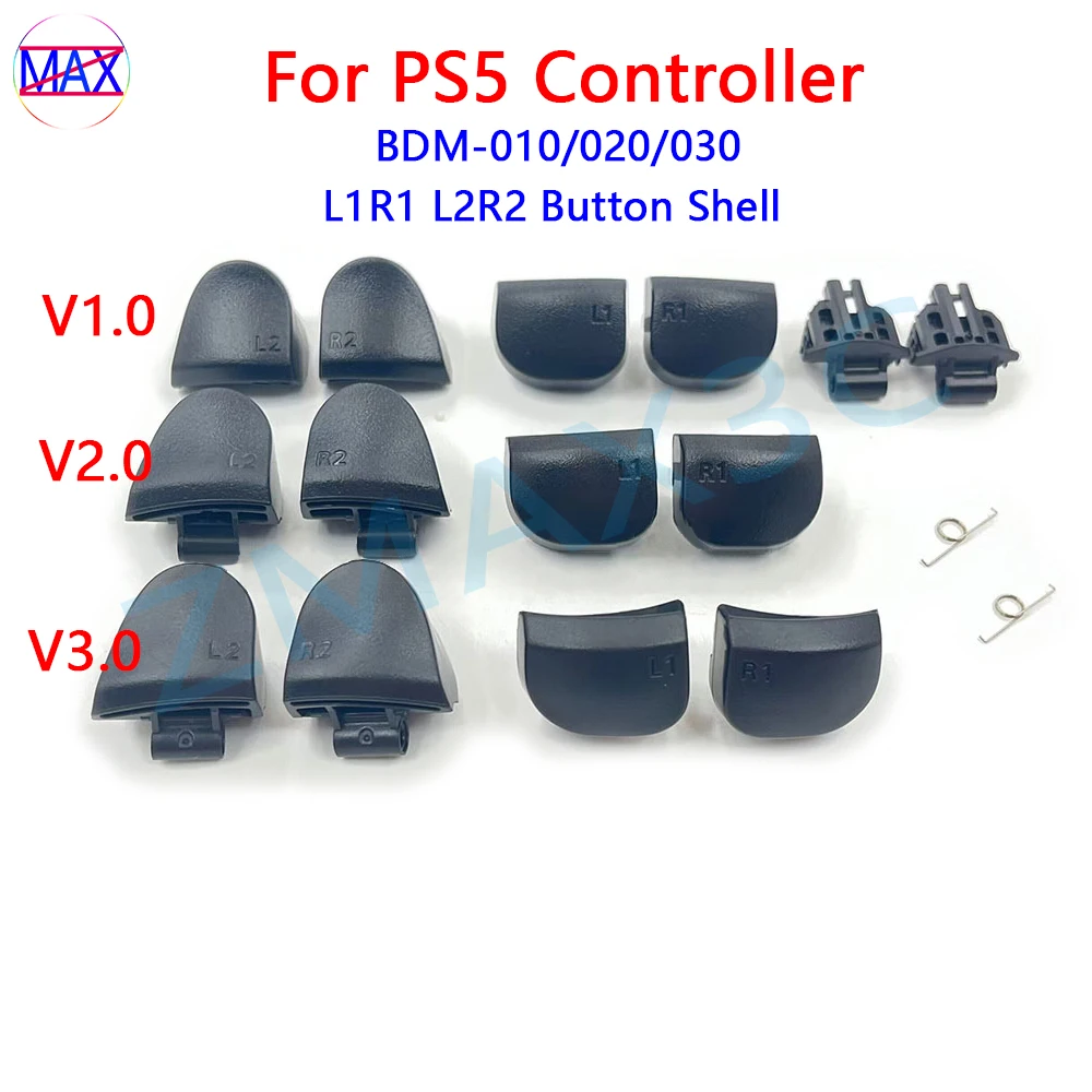 10pcs For PS5 Controller L1 R1 L2 R2 Button Shell BDM-010 BDM-020 BDM-030 Handle L1R1 L2R2 Trigger Replacement Cover Shell