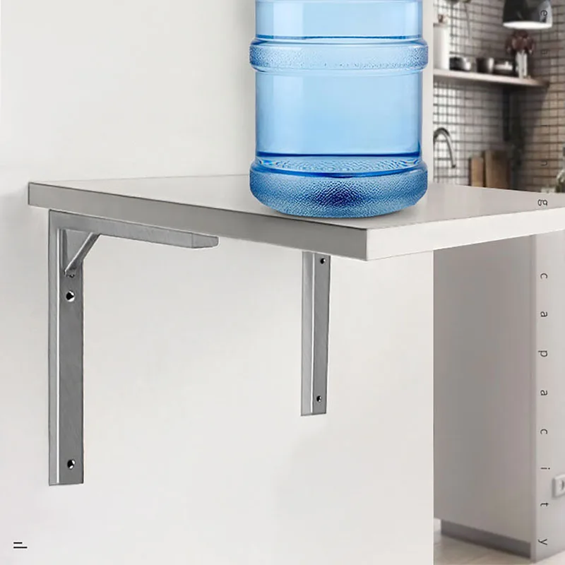 

2PCS Stainless Square Tube Triangular Bracket Microwave Oven Support Bracket Home Appliance Storage Platform Partition Bracket