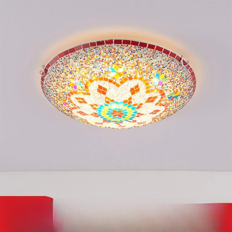 Vintage Wrought Iron Metal Ceiling Light E27 Living Room Bedroom Entrance Balcony Romantic Luxury Decoration Lighting Fixtures