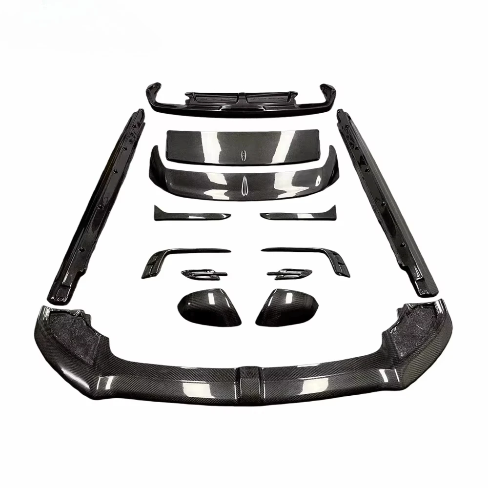 For Bentley Bentayga V8 Old Upgrade Body Kit with W12 Style Carbon Fiber Car Accessories