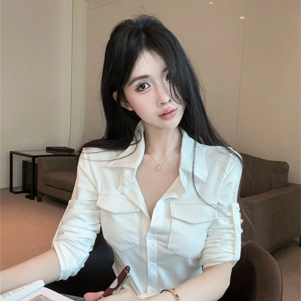 تي شيرت صيفي 2025 بقصة ضيقة تي شيرت مرن طويل Sve منتصف Sve ort irt مثير حار للنساء Faion كاجوال irt #1