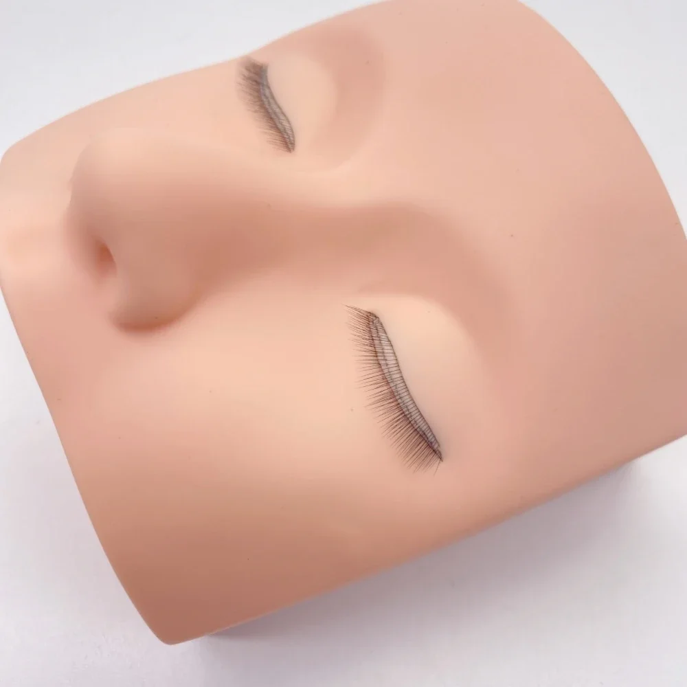 False Eyelash Mannequin Head Flat Doll Head For Lash Practice Eyelash Mannequin Doll Face  Korean Makeup Products Tool For Women