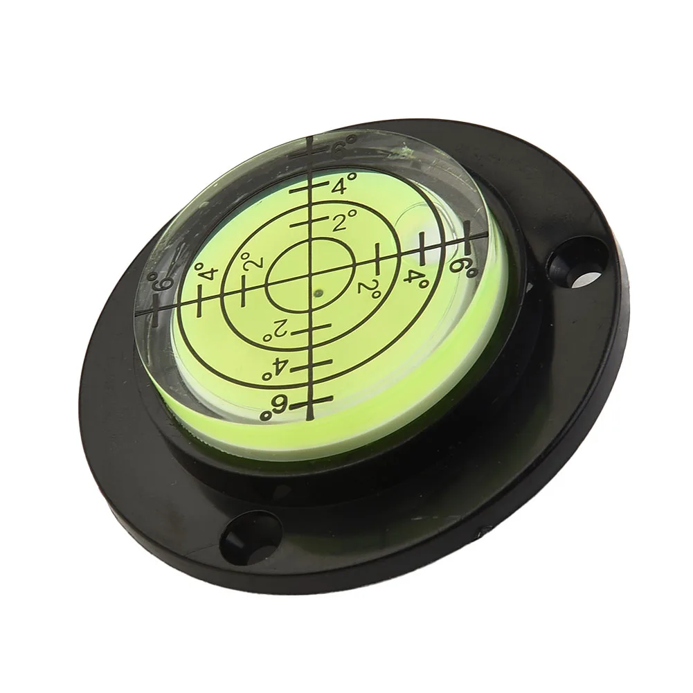 

1pc SpiritLevelBubbleBlack Angle Clear MiniRoundLevellerBullseye High PrecisionMeasuring Horizontal For Home DIY 50X12mm