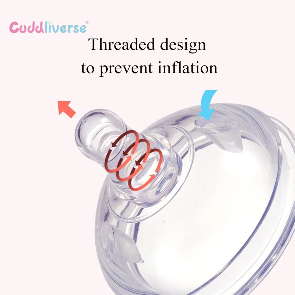 Breastmilk-like Anti-flatulence Silicone Baby Bottle with Handle 150ml/240ml image 5