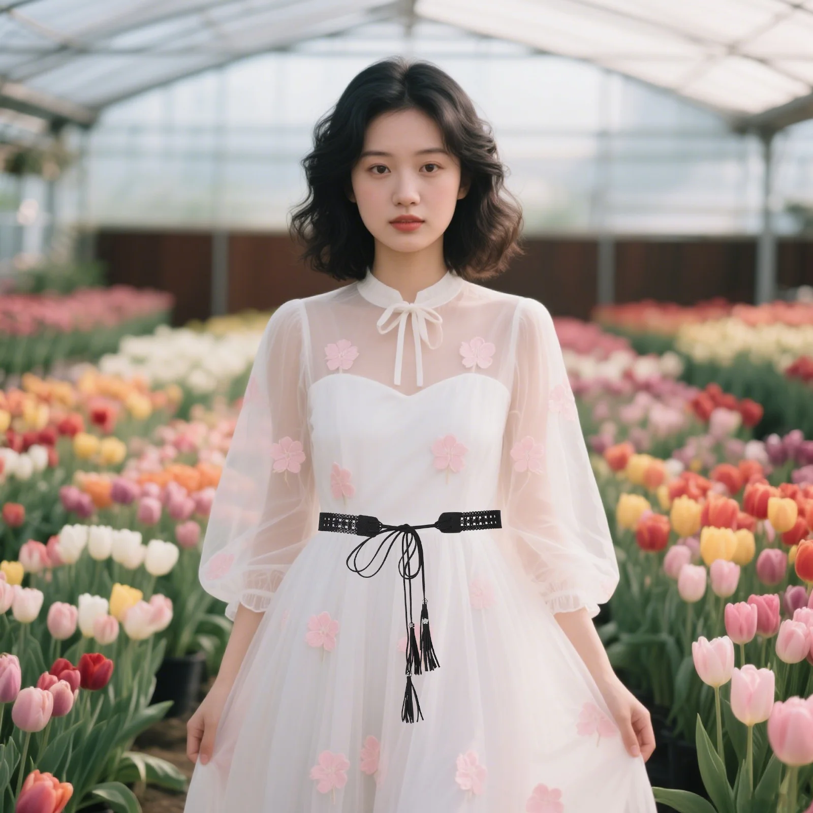 البوهيمي حزام خصر قابل للتعديل معقود شرابة بوهو حبل مضفر للنساء فساتين ملابس غير رسمية نمط العرقية شرابة حزام خصر