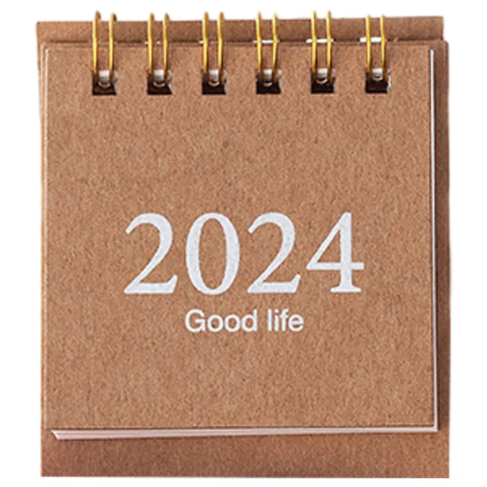 

Mini Desk Calendar 2024 Exquisite Paper Material Small Size Desktop Table Calendar for Office Home School Planning