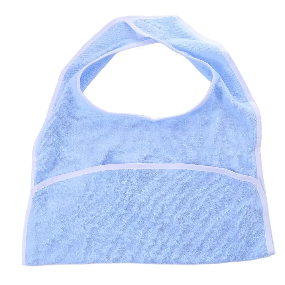 

Thicked Waterproof Elderly Bib Pocket Style Multi-purpose Senior Citizens Bibs Soft Adjustable Adult Bibs Mess-Free Diet