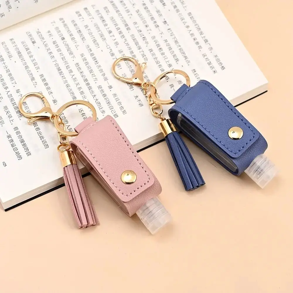 

Universal Leakproof Hand Sanitizer Bottle Portable Keychain Hand Sanitizer Holder Leather Empty Travel Bottle