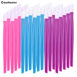 20Pcs Nail Cuticle Pusher Plastic handle with Rubber Head Sticks 9.7CM Nail Stickers Pushers Dual-end Remover Manicure Tools