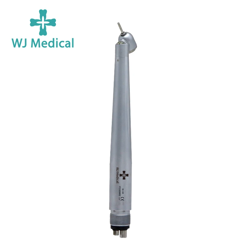 Dental 45° LED High Speed Handpiece Dentist Self-power Integrate E-generator Push Button Single Water Spray Hand Piece