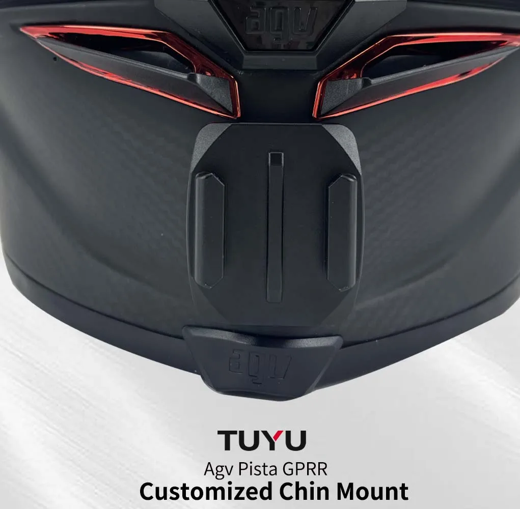 TUYU Premium Customized Motorcycle Helmet Agv Pista GPRR K1 K5S K6luminium Chin Mount for GoPro Max Hero10 Insta360 One X2 R DJI