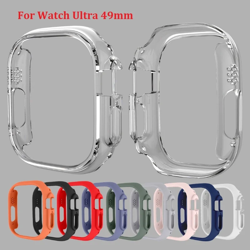 15 Colors! Micro Matte Hard Frame Case for Apple Watch Ultra 49mm Shockproof Anti-scratch Watch Cover