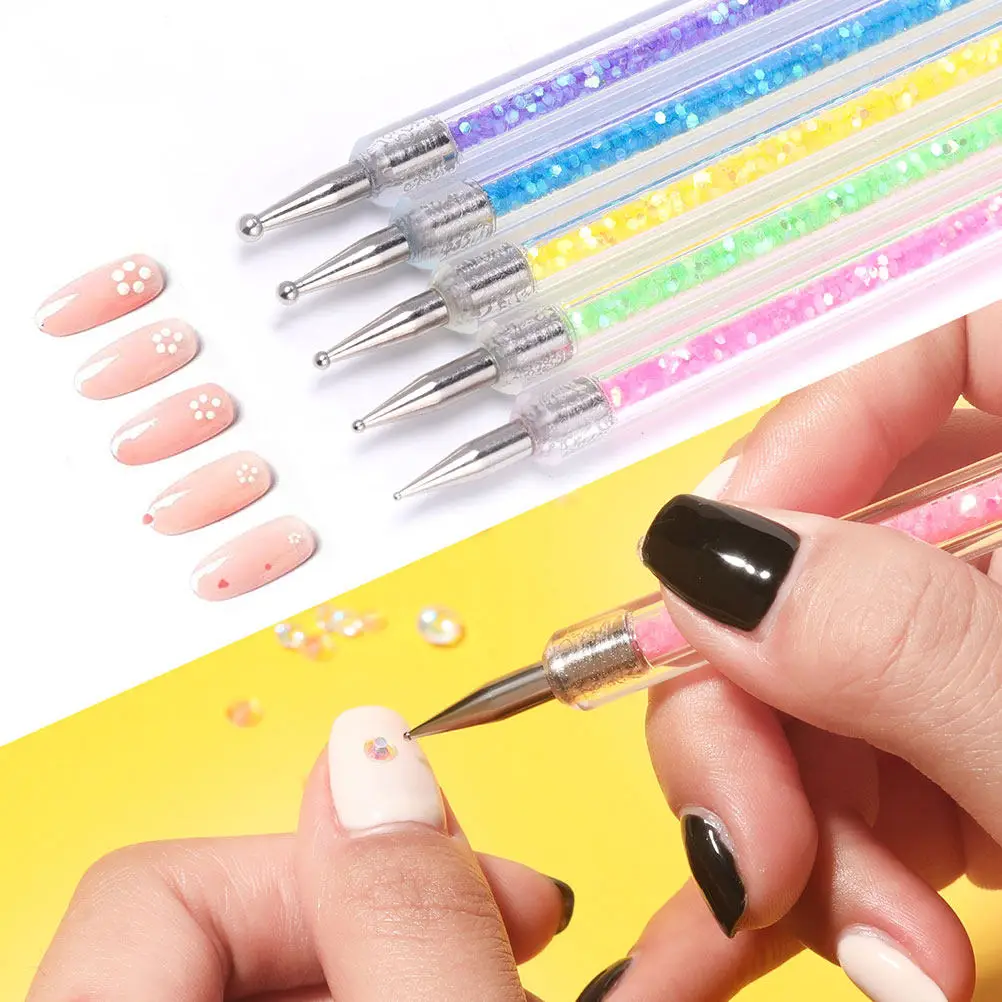 

1Set Nail Art Drawing Pens Premium Dotting Tools Comfortable Grip Delicate Creative Shape Manicure DIY Nail Decoration Supply