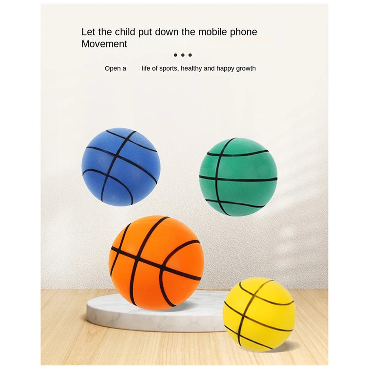 A72Z Indoor Silent Balls, Children'S Silent Pat Balls, Silent Balls [Suitable for 5-10 Years Old] with Net Bag Yellow