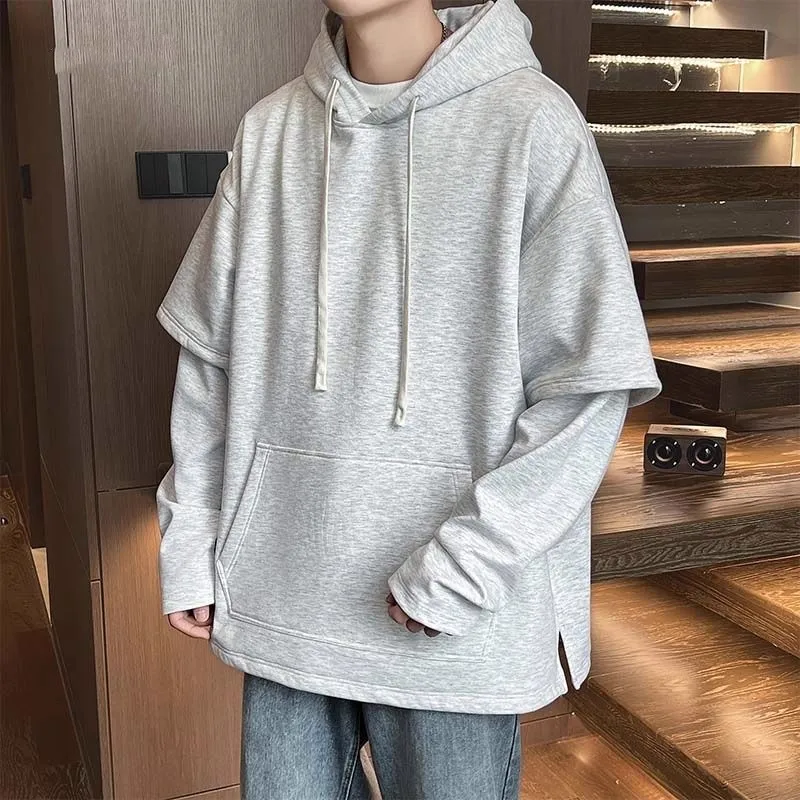 

Extra Large 300 Pou Design Sense Hoodie Men's Spring Autumn American Casual Trend Split Coat Trend Polyester Fabric