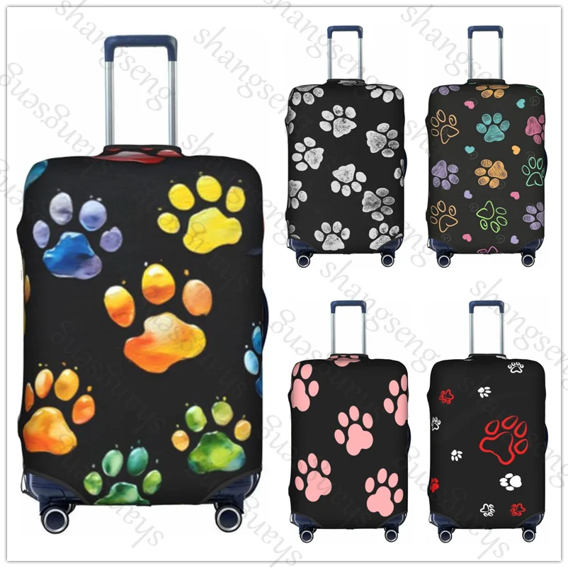 

Cartoon Animal Paw Print Travel suitcase protective case, suitcase cover, elastic protection, washable Luggage cover, 18-32 in