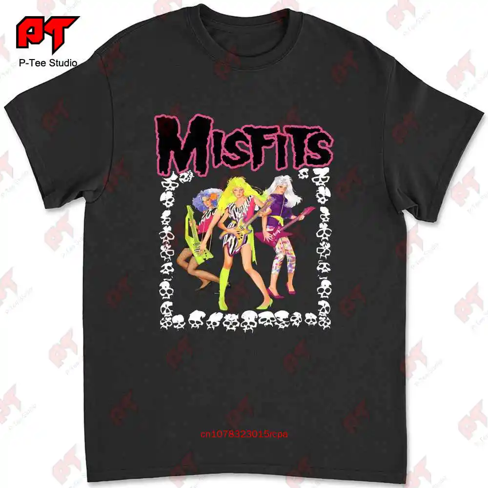 Camiseta The Misfits Jem And Holograms, camiseta rara de los años 1980, Mashup, Frankenstein, Danzig, Samhain, Q877