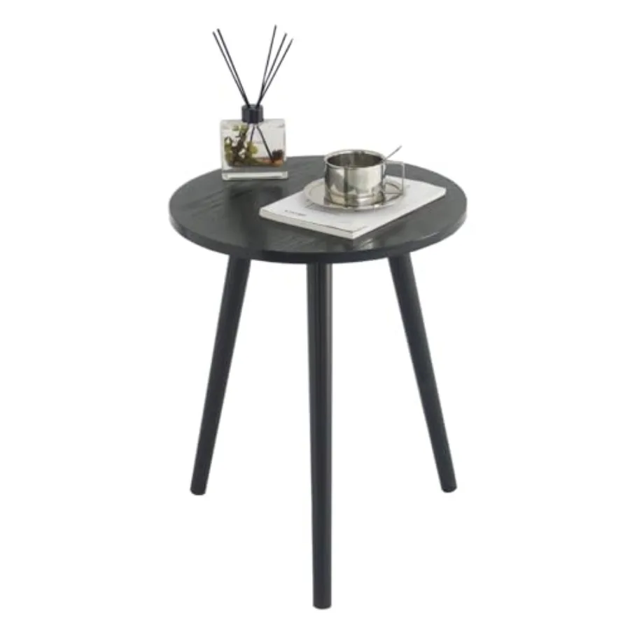 

Round End Table Black Side Table Modern Home Decor Small Accent Table for Small Space Living Room Bedroom and Balcony Easy Asse
