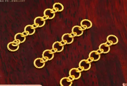 

18k gold extension chains for necklace and bracelet au750 jewelry parts