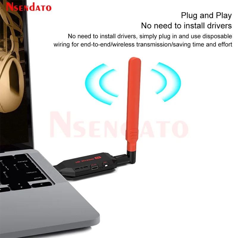 Extensor de Display HDMI Sem Fio 1080P 150m 100M, 1 TX para 4 RX, Transmissor e Receptor de Vídeo HDMI Sem Fio para PS4 e PC para TV