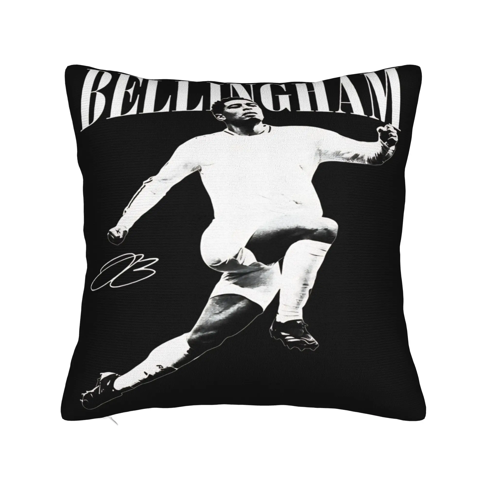 Jude Bellingham Signature Pillow Cover  Square Cushion Cover Vintage Pillow Case For Living Room Bed Chair
